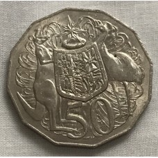 AUSTRALIA 1969 . FIFTY50 CENTS COIN . COAT OF ARMS